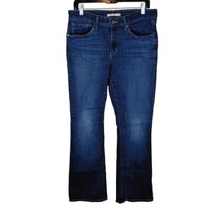 Levis Classic Bootcut Jeans Womens 10 Medium Dark Wash Stretch Denim Blue